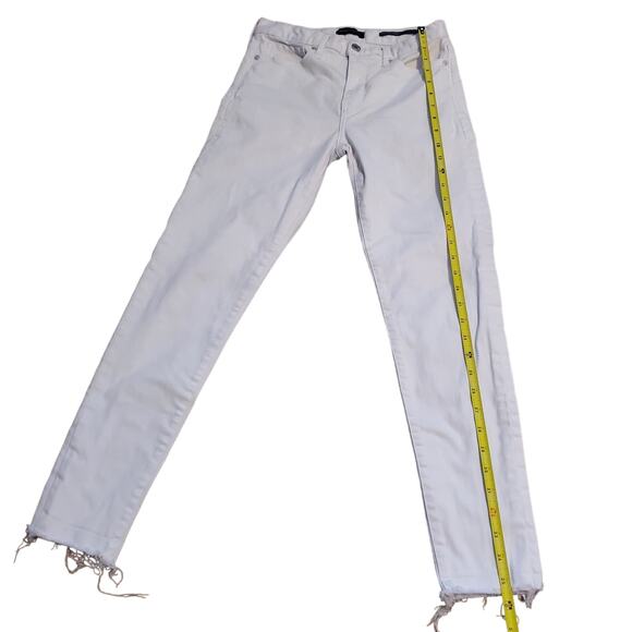 Banana Republic Mid-Rise Skinny Ankle Jean with Raw Hem Size 27 - Picture 2 of 11